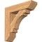 Ekena Millwork Merced Slat Smooth Bracket w/ Offset Brace, Western Red Cedar, 7 1/2"W x 28"D x 28"H BKT0806X28X28MRC06SWR - alternate 1